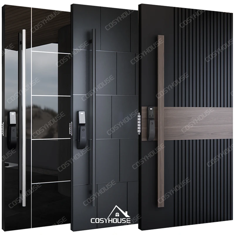 European luxury heavy duty pivot door Dubai modern entrance door imported expensive hous modern exterior doors for house