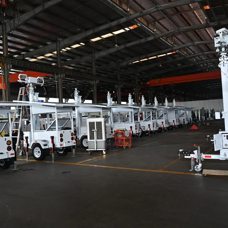 BIGLUX hot sale mobile cctv trailer with 2*435W solar panels