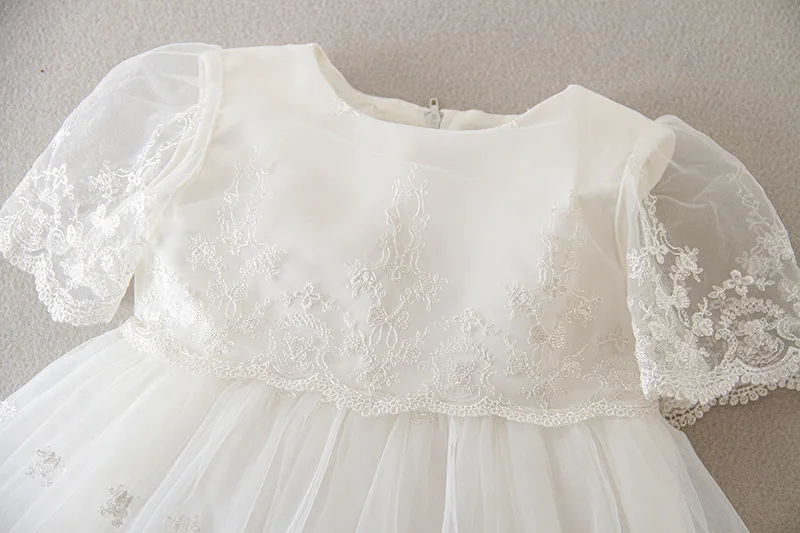 wholesale England Style boutique baby solid baptism christening gowns baptism dress with bonnet for girls