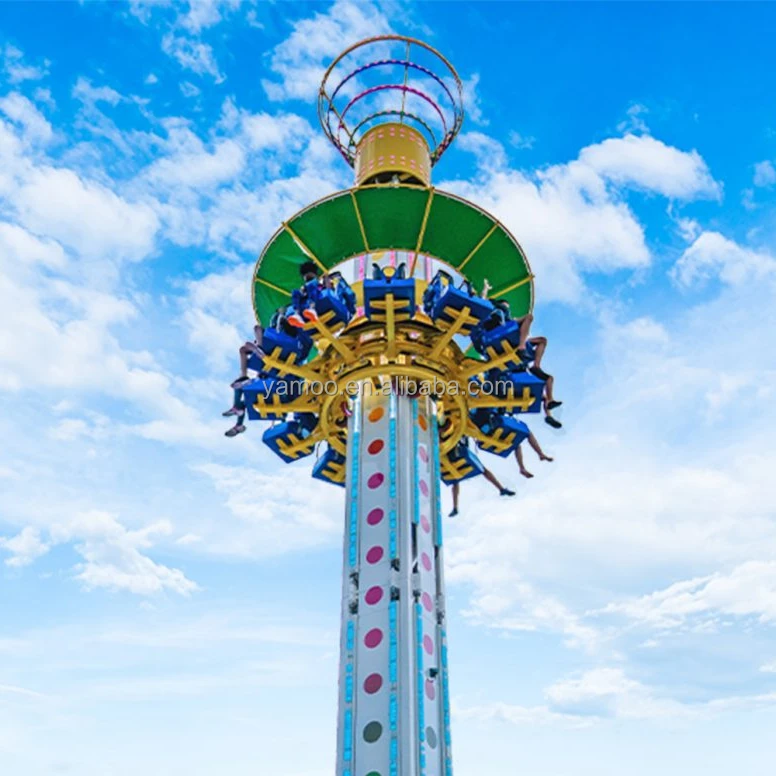 China Suppliers Thrilling Rides Flying Swing Tower Ride  Free Fall Drop Tower Ride for Sale