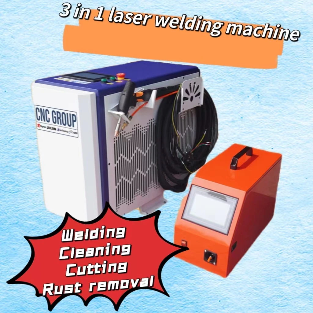 Portable Handheld Fiber Laser Welding Machine 3 in 1 Function Welding Cleaning Cutting  Machines