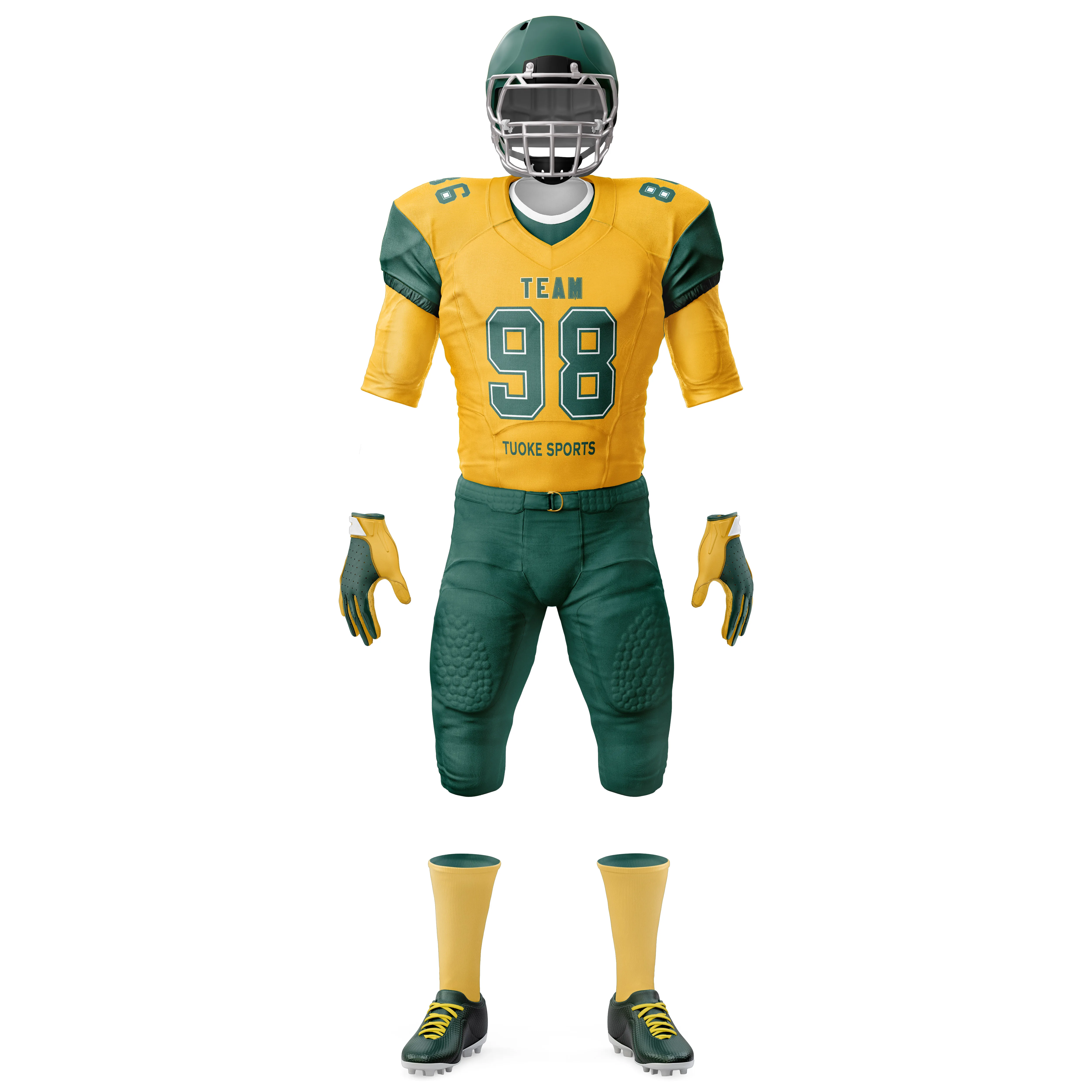 2022 New Arrival Custom Made American Football Jerseys With Tackle Twill Player Name And Number Youth American Football Uniforms