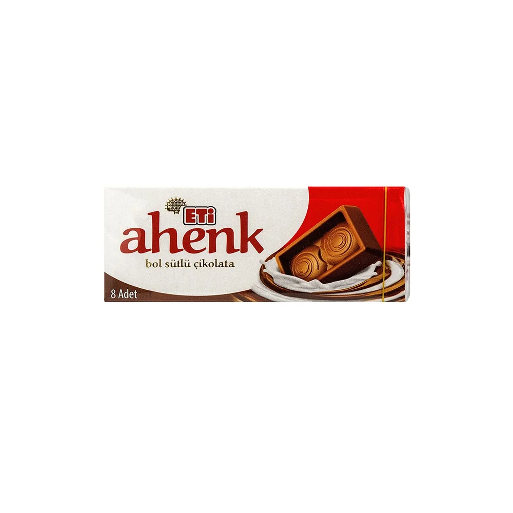 Eti Ahenk Rich Milk Chocolate Mini 32 gr x 12 All The Time Fresh Stock and New Date Wholesale From Turkey