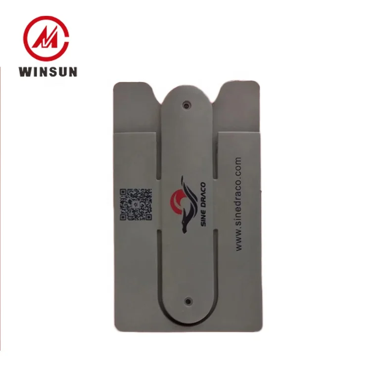
Promotion Gift Custom Cheap Plain Mixed Color Soft Sublimation Silicone Cell Phone Card Holder Wallet 