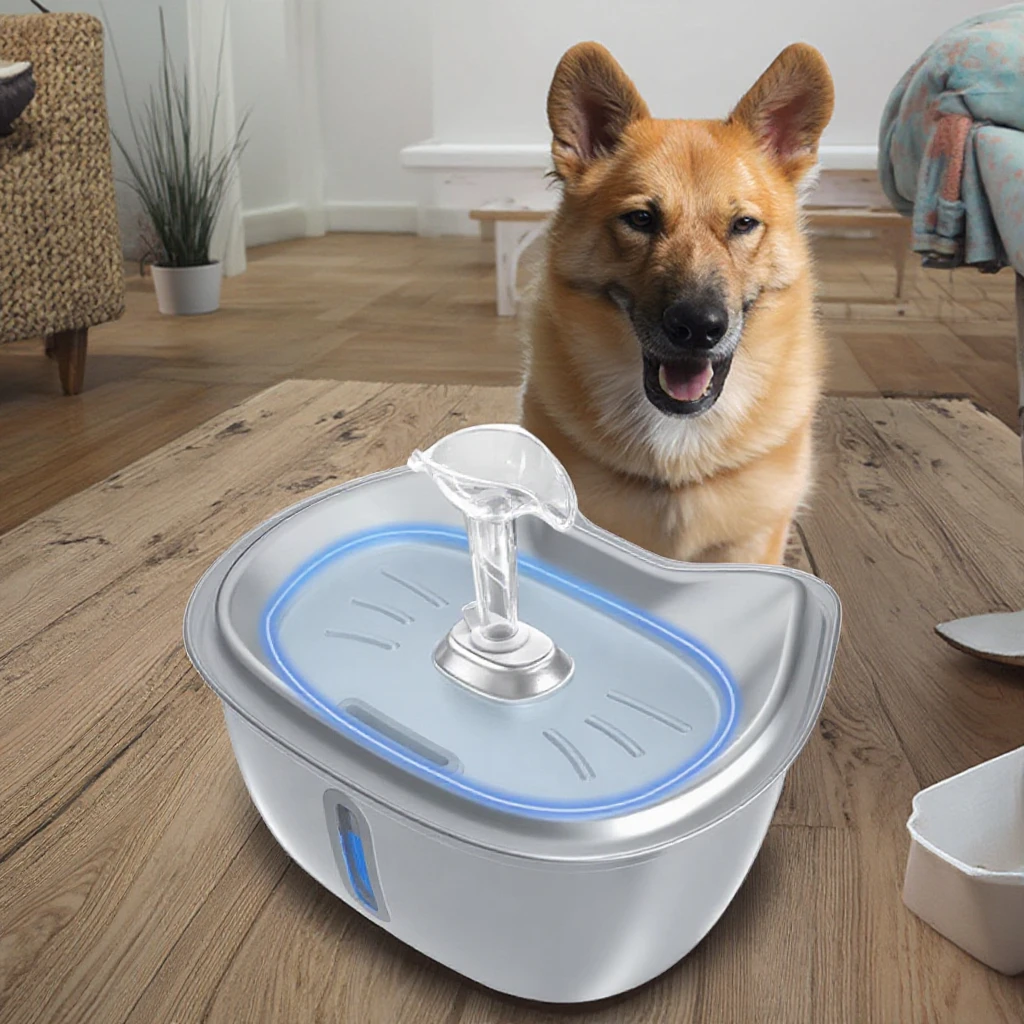 sell Hot sales 2.8L Stainless Steel Quiet Pump  Pet Drinking Electric Dispenser Cat Water Fountain