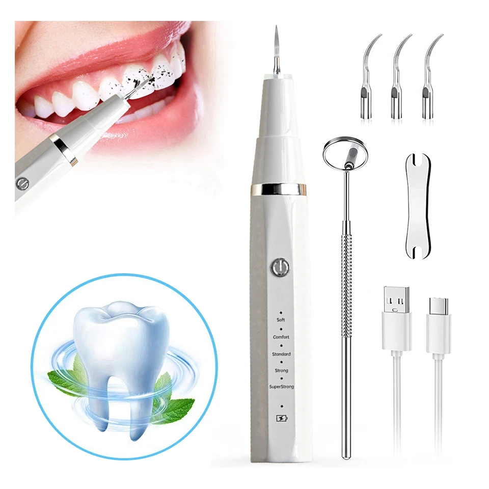Customized dental ultrasonic washer dental plaqu removal  for Teeth Stains Removal Tartar Teeth Cleaning