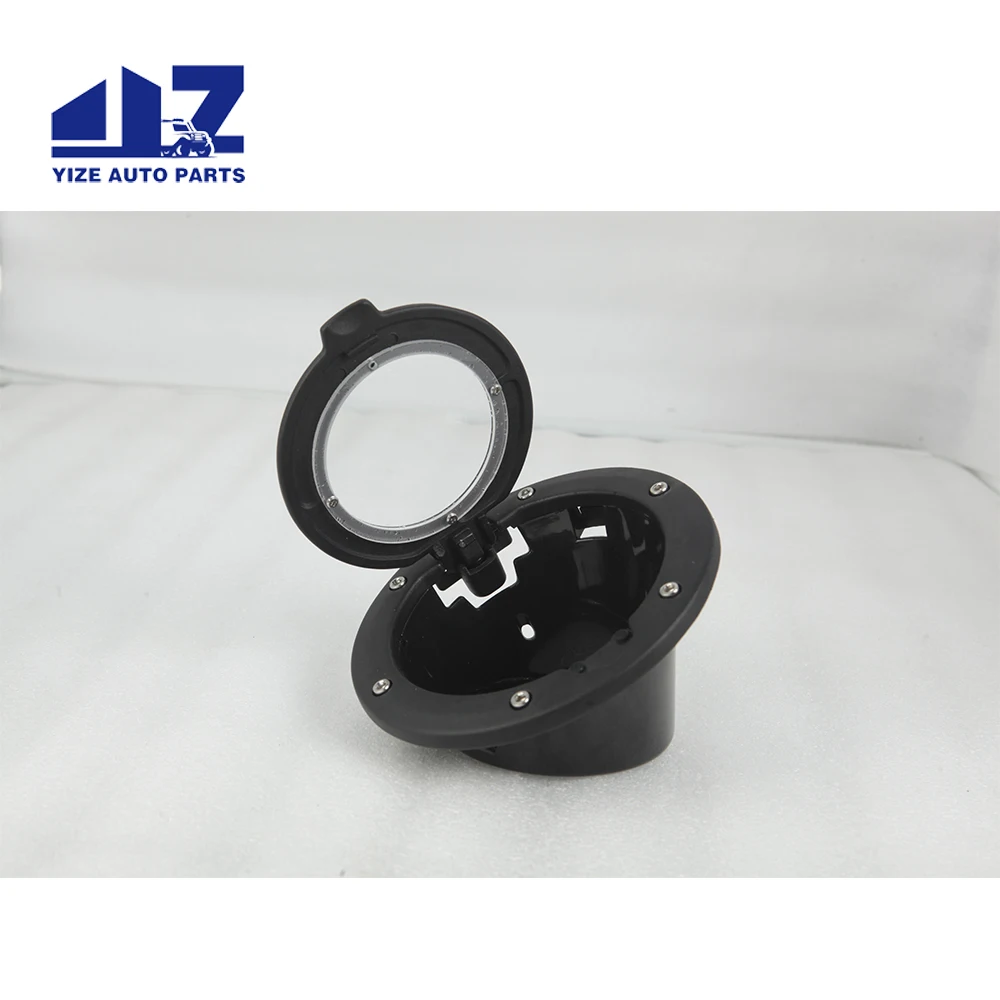 Transparent Fuel Filler Cover Gas Cover Aluminum Alloy Gas Tank Door Exterior Accessories for Jeep Wrangler 2007-2018 JK JKU