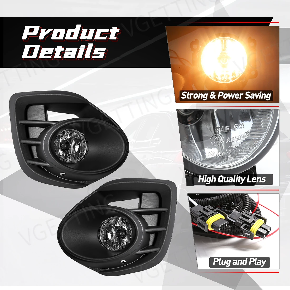Car Fog Lamps Fog Lights for Mitsubishi Lancer 2015 2016 2017
