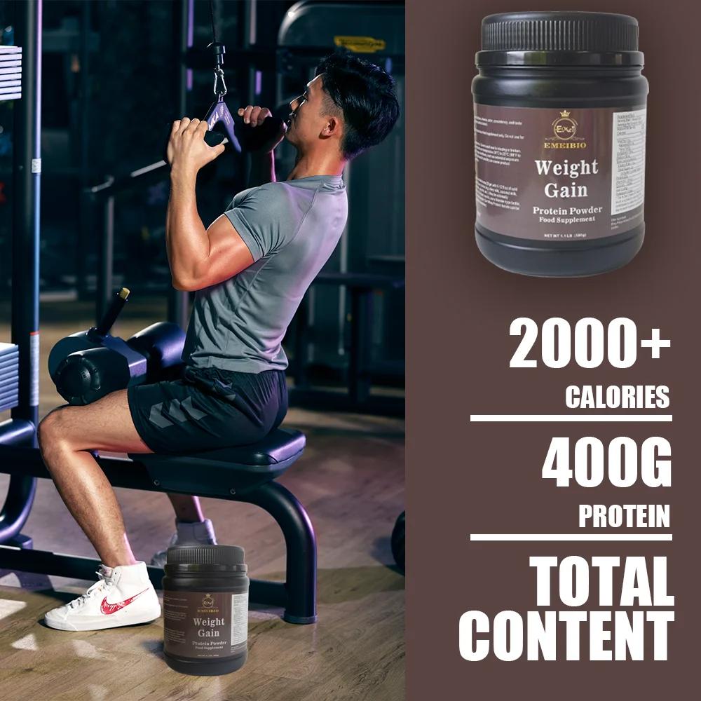 Weight Gain Powder OEM Manufactures Logo Fastest Weight Gain Whey Protein 100% Natural Food Supplement Protein Powder