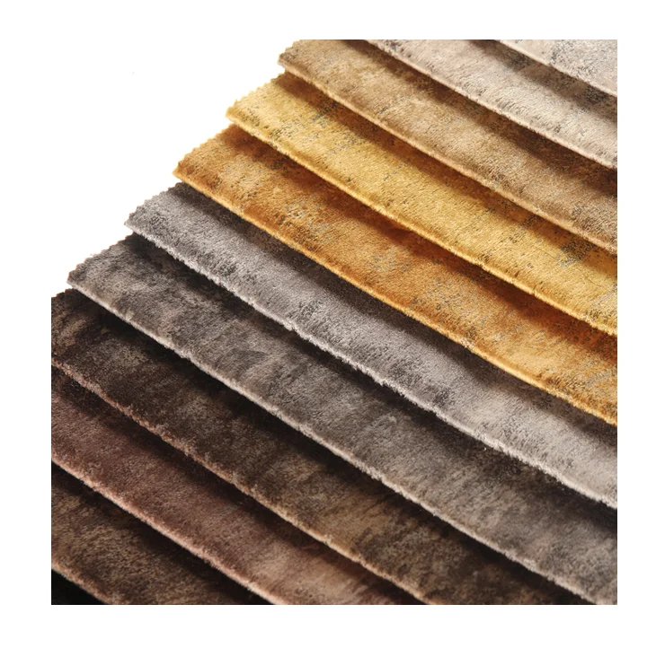 New Arrival Multicolor Bronzed Printed Velvet Home Deco Fabric For Sofa Furniture 100% Polyester Upholstery Fabric