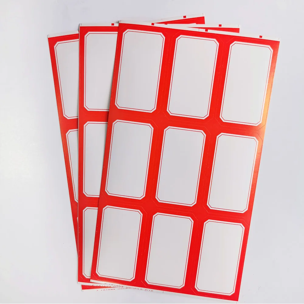 37*64mm 6pcs/sheet Price Tag sticker Self-adhesive Label Hand-written Product Label Name Number Blank Note Classification Decals