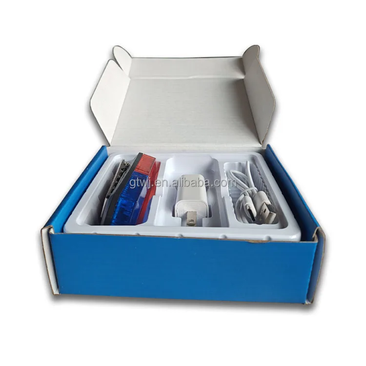 Type C Charging LED Red Blue Shoulder Flasher Warning Light for patrol use