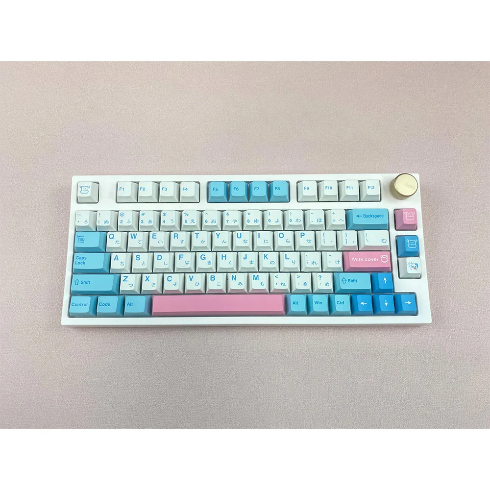 2022 Hot XDA Keycaps Japanese Language Milk 140 Keys Dye Sub PBT Custom Keycaps for Mechanical Keyboard