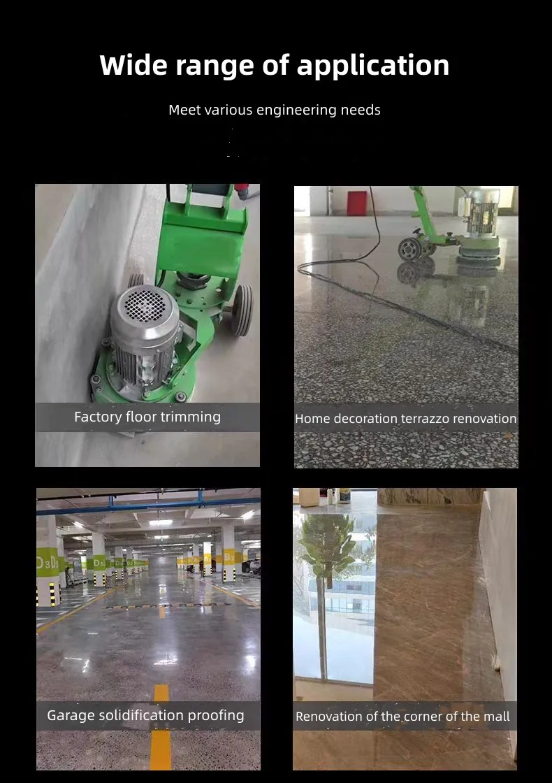 Super promotion Epoxy floor high efficiency concrete grinder machine with dust vacuum 320mm for marble