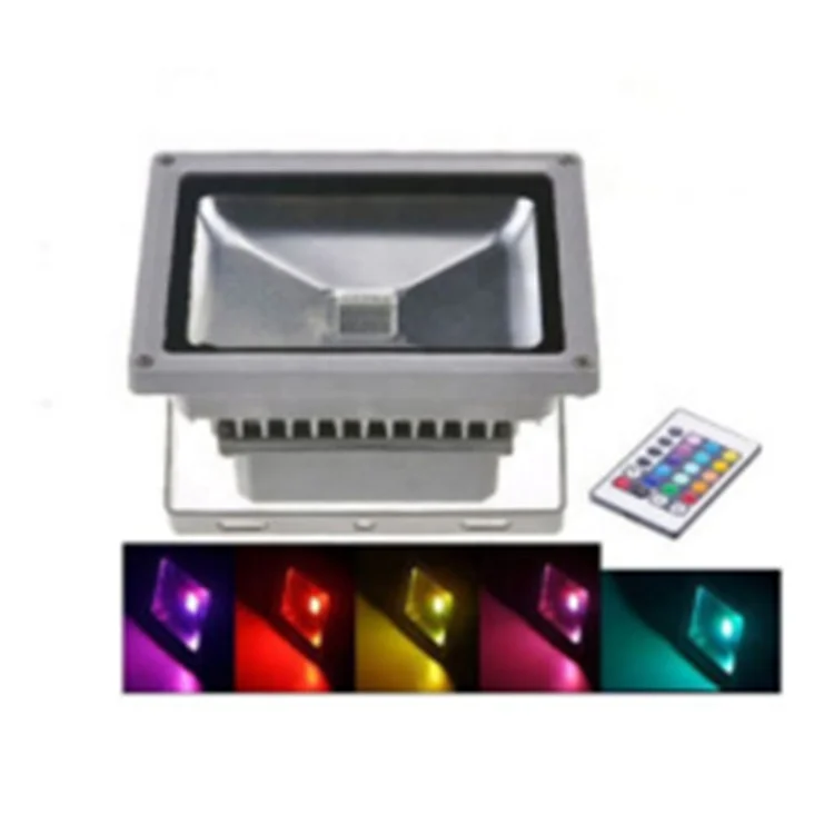 50W RGB LED Floodlight Flood Light IP65 Waterproof Outdoor Garden Decoration Reflector Daylight Working Camping Lamp Spotlight