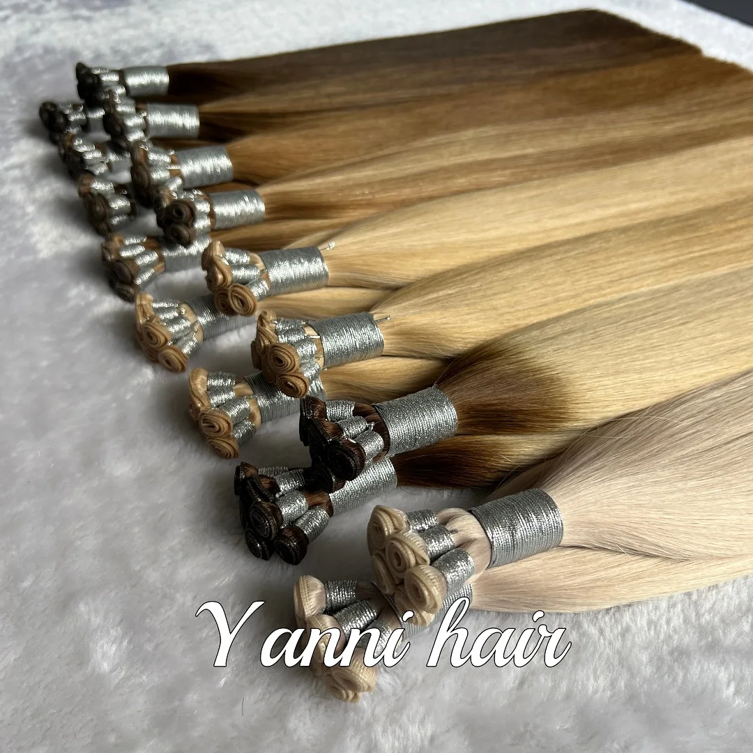 Wholesale 100% Natural Human Hair genius weft natural curling curtain hair extensions