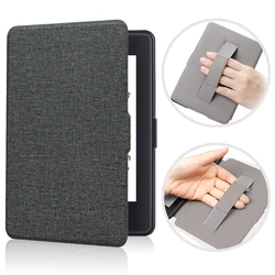 Handstrap Canvas Slim Case PU Leather Cover Shell for Kindle Paperwhite123  6 Inch Ereader