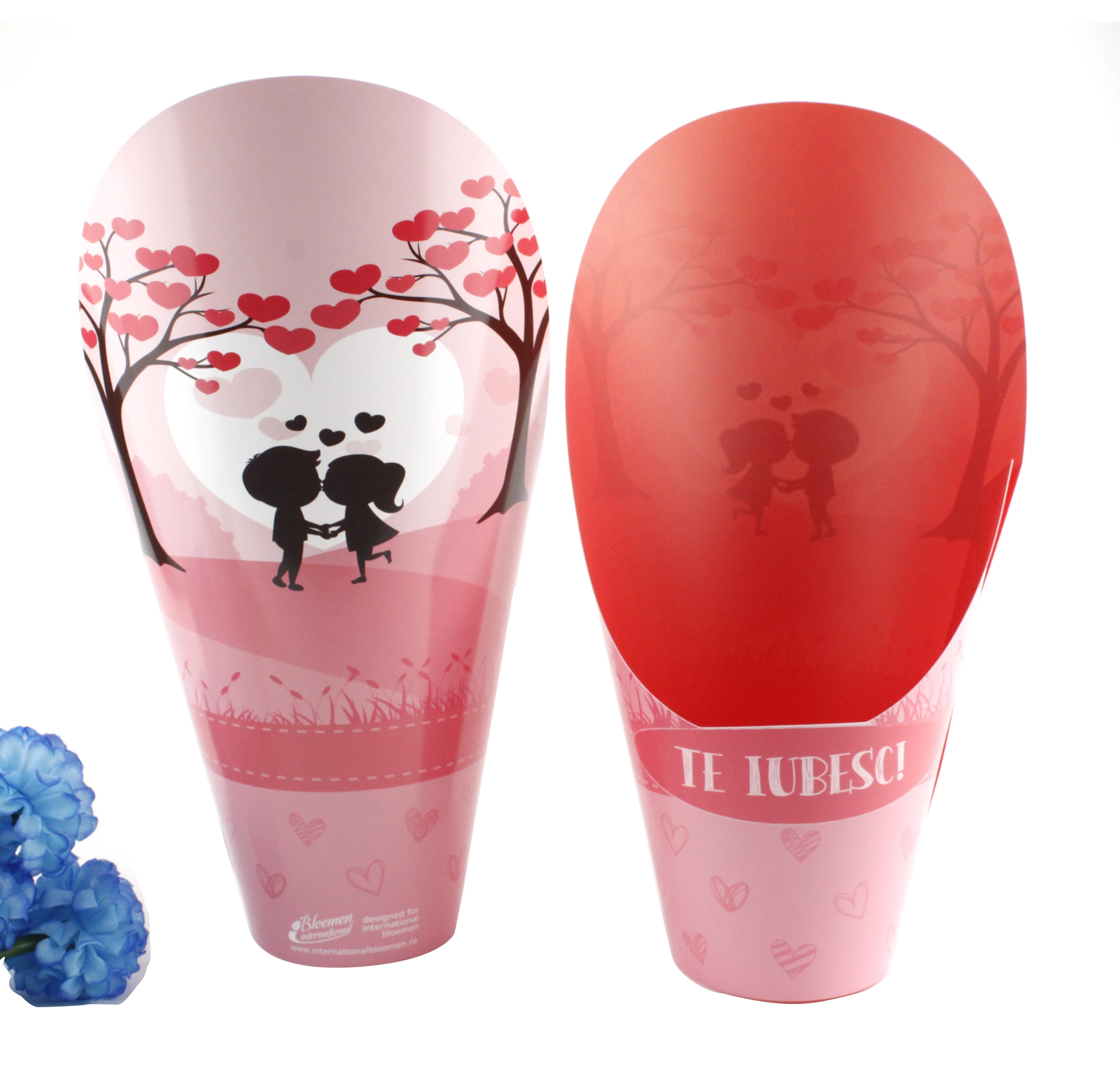 plastic Printing plant pot cover, Flower customized decorate plastic plant pot