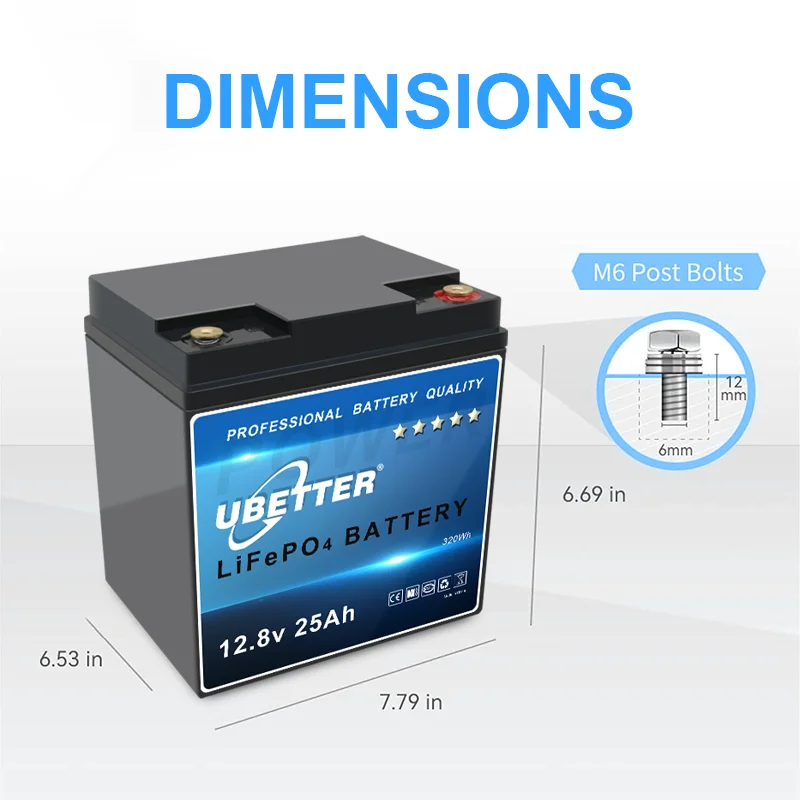 12.8V 25Ah mini Solar energy system home LiFePO4 lithium batteries battery pack EV boat scooter  RV battery