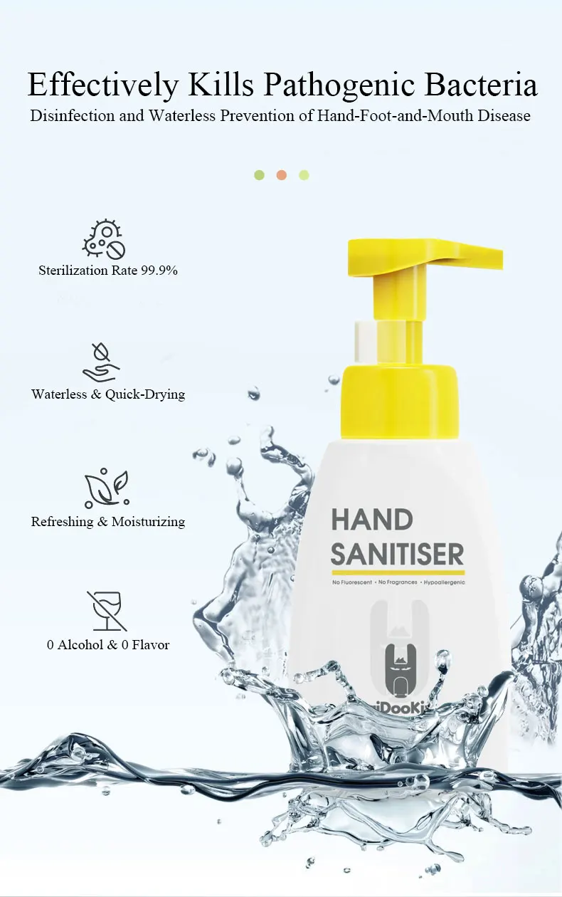 aiDooKiz Alcohol-Free Foaming Hand Soap for Newborn Fragrance Free Safe Without Residue