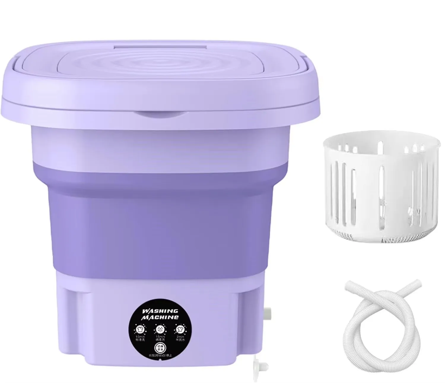 Hot Selling  Portable Washing Machine 8L High Capacity Mini Washer Foldable Washing Machine with 3 Modes  Half Automatic Washt