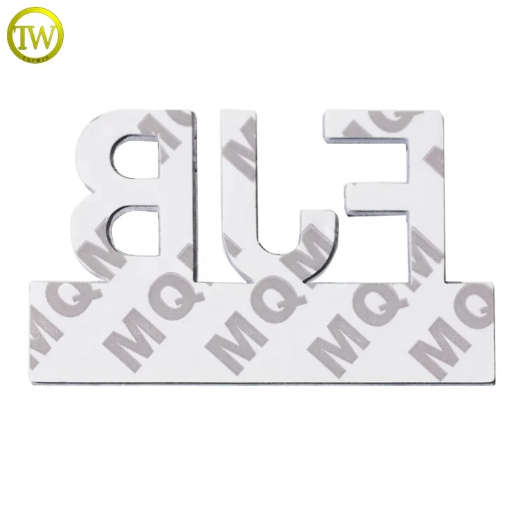 Car Emblem 3D Logo FJB Car Badge Chrome Letter Sticker Auto Car Emblem Badges