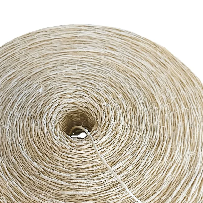 Natural sisal yarn for agricultural and horticultural use, geotextiles