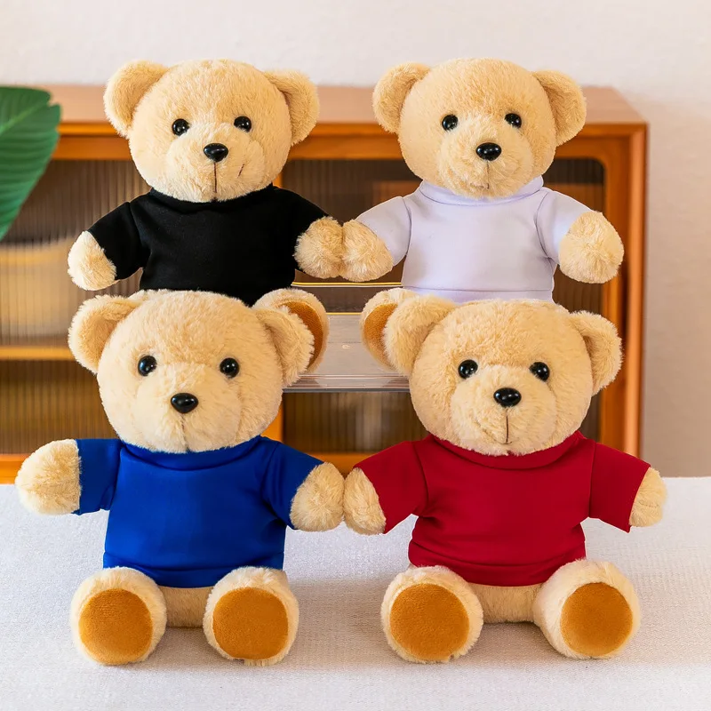 BSM598 New Year Gifts OEM Custom Big Small Cute Plushies Tshirt Teddy Bear Soft 100% PP Cotton Stuffed Plush Toys & Animal Toy