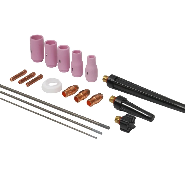 UPPER WP9 20 13N gas lens collet body stubby and coller stubby 18 kit tig consumables for Tig Torch