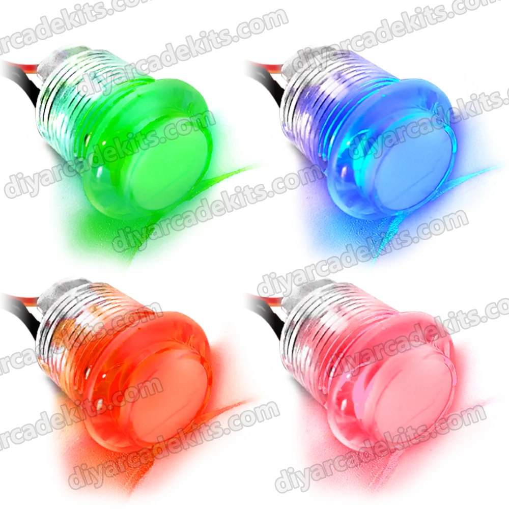 3.3V GoldLeaf Illuminated Button Switch LED Button 7 Ribbon Illuminated RGB Button for Arcade Pinball Machines