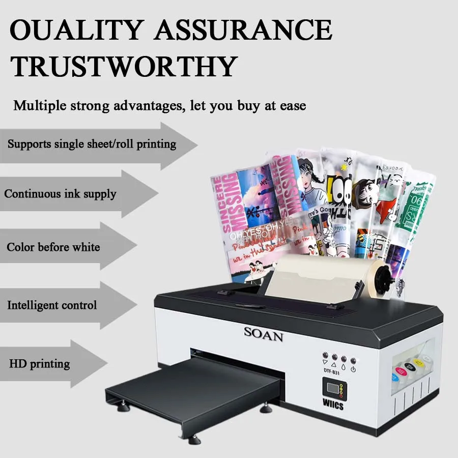 Six-color Tshirt t shirt Printing Machine Dtf Printer 30cm A3 Dtf A4 Printer T-shirt Printer Machine