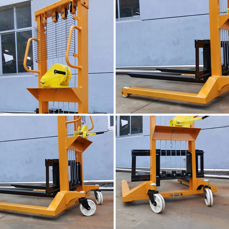 manual Lift Stacker 1 ton  Remote Control manual  lifting stacker with self lock