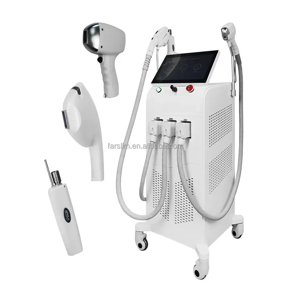 New arrival 3 in 1 Nd+yag IPL Diode Hair Removal skin rejuvenation whitening  Pigment carbon peeling Skin Device Beauty Machine