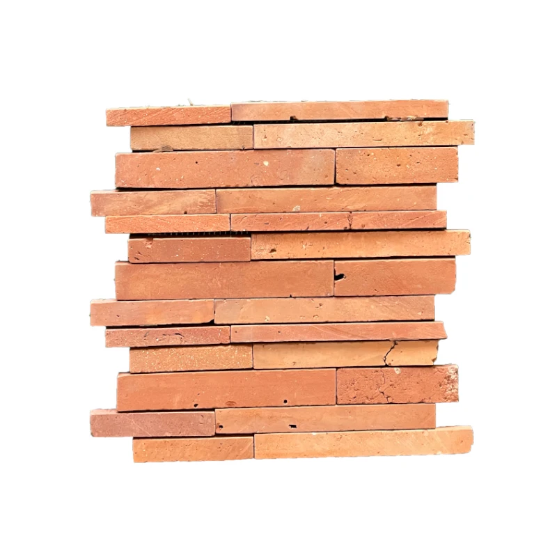 Old China Clay Brick Tiles Mosaic Facing Bricks Red Clay Thin Brick for Business Shop Wall Background