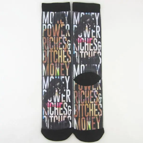 Высокое качество Streaky свиной характер и буквы пользовательские печатные носки