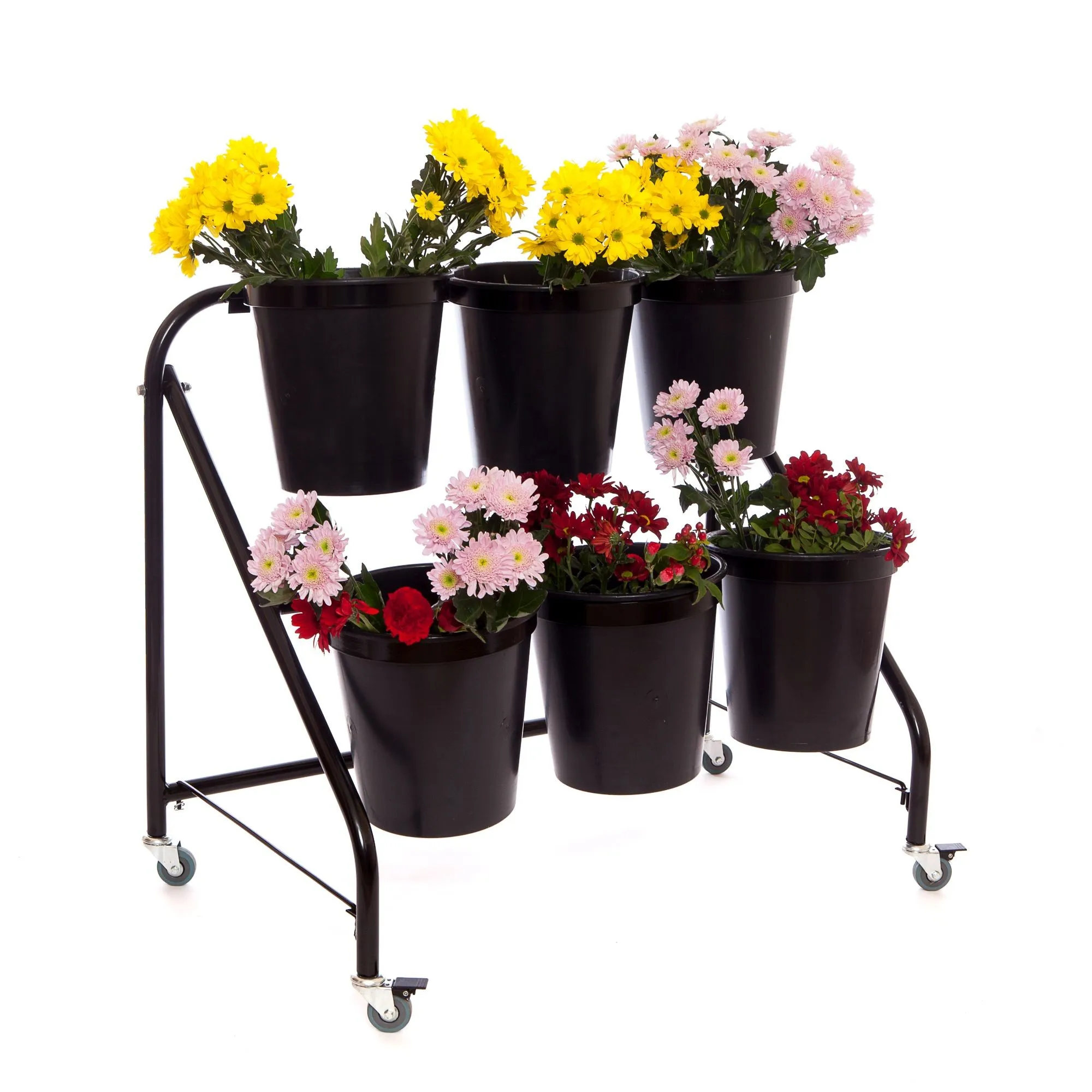 Bevis Factory Customized Color Size Florist Shelf Flower Bucket Multi-layer Display Rack Flower Display Stand for Flower Shop