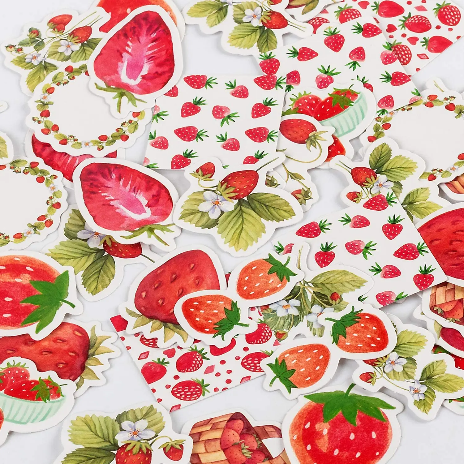 Strawberry Scrapbook Stickers Strawberry Phase Scrapbook Decals Small Size Strawberry Style DIY for ArtsScrapbook