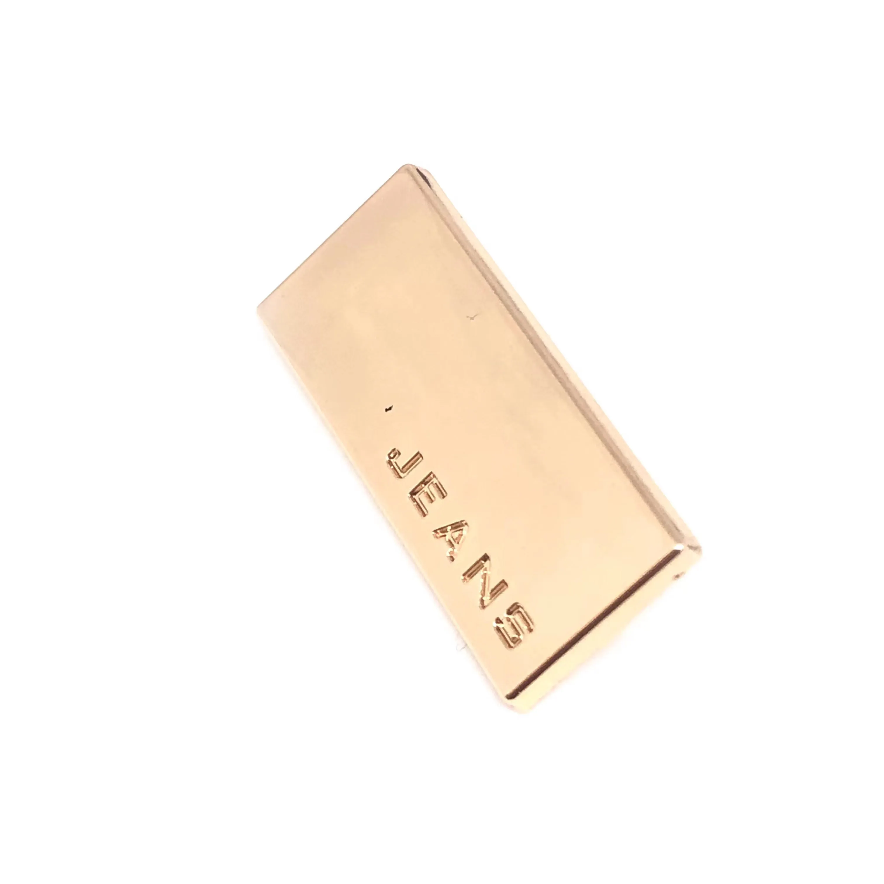 Tags Plates Labels for Shoes Zinc Alloy Engraved Brand Logo Custom Metal Bags Clothing Top Western OEM Customized