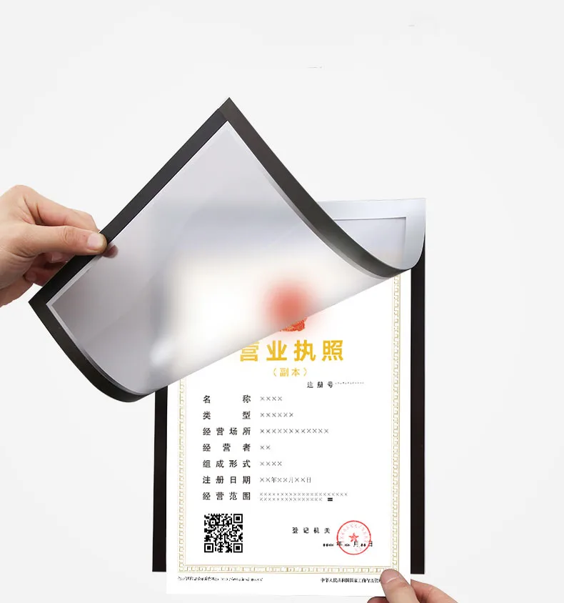 Efaster Magnetic Photo Pocket Picture Frame,,Anti-Collision Magnetic Photo Frame File Cover