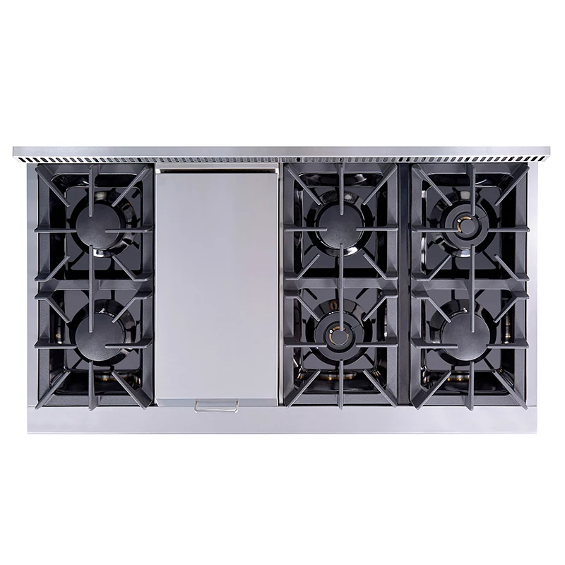 2019 best 48 Inch Gas Range With Drip pan In Stainless Steel