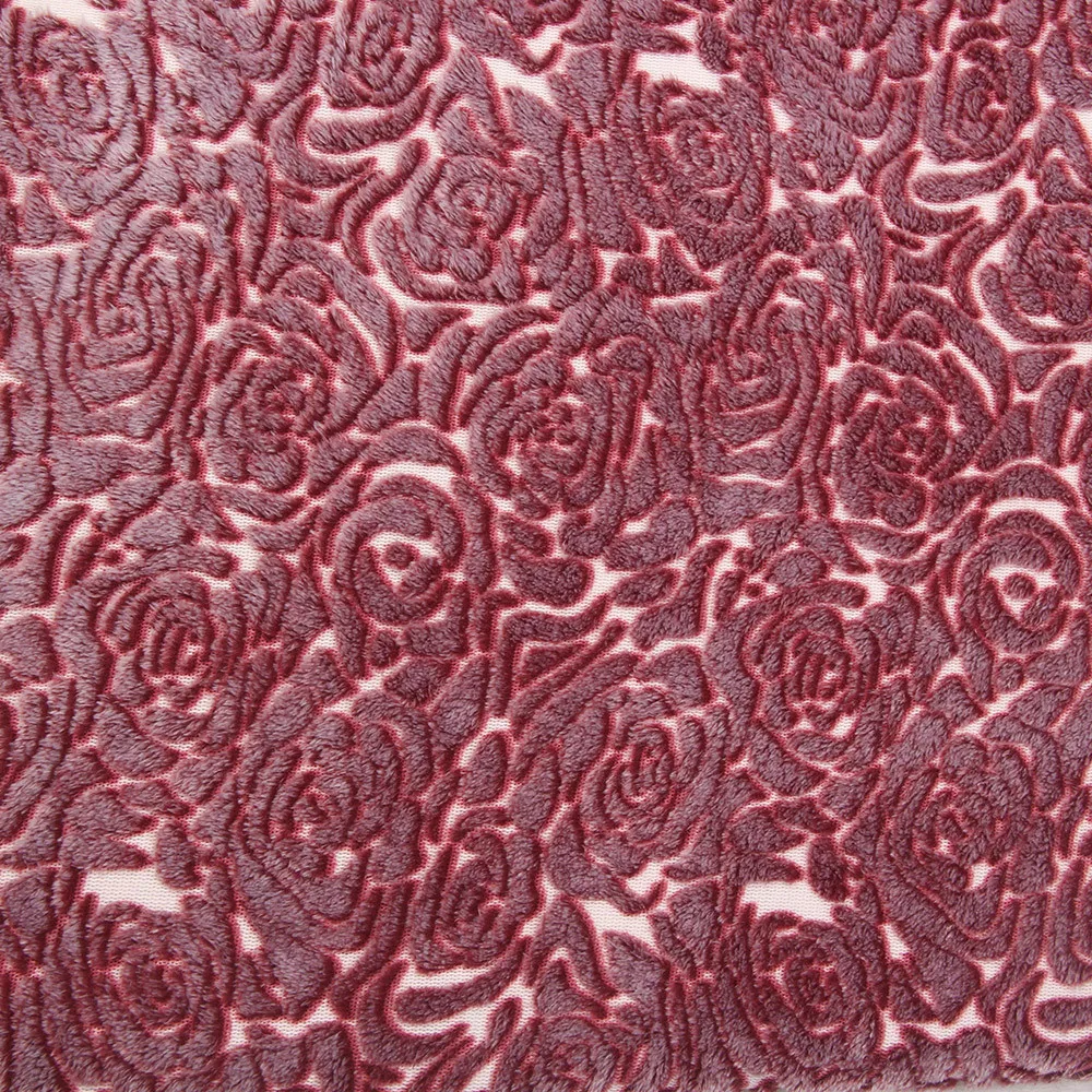 New Design Christmas gifts comfortable floral back printed cut flowers flannel fabric