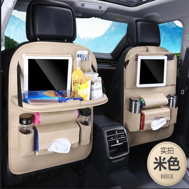  Manufacturers Custom wholesale best selling high quality easy installing Car seat back Organizer storage bag with table