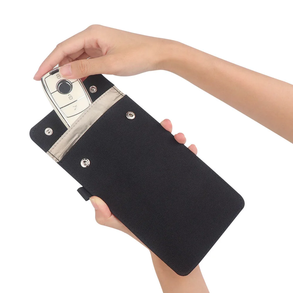 Custom Faraday Bag for Car Keys Cell Phone Anti-Theft RFID Signal Shielding Bag Blocking Faraday Pouch
