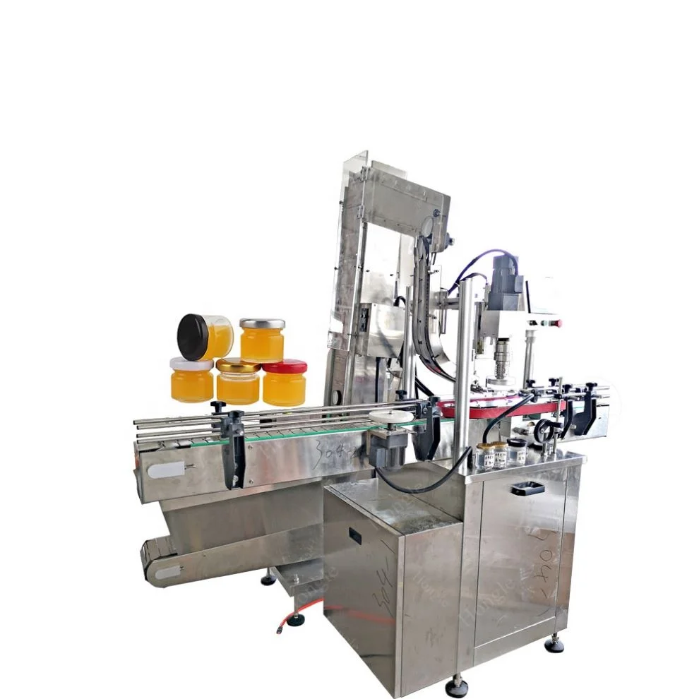 Fully Automatic Shampoo Glass Bottle Essential Oil Capping Machine Jar Lid Capping Machine
