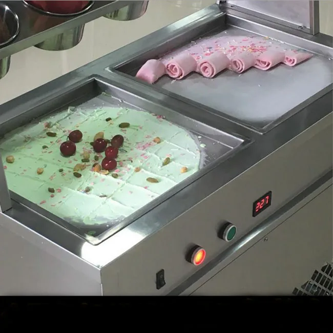  Машина для жарки йогурта Коммерческая мороженого тайская машина
