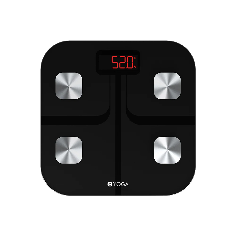 Intelligent Electronic Clear Glass Digital Fit days Portable Smart Body Fat Scale