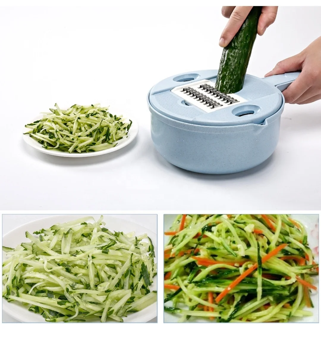 12-piece kitchen vegetable cutter potato shredder household multifunctional grater vegetable cutting artifact fruit slicer