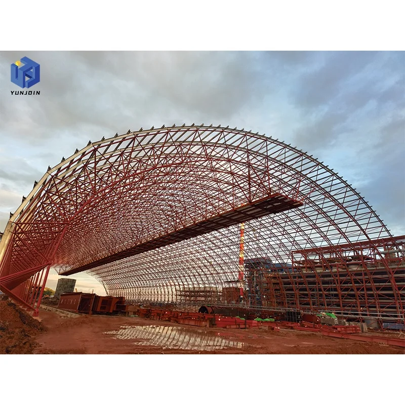 Bolt Ball Joints Space Frame Steel Structure Stadium Bleacher Canopy Metal Construction Steel Structure Shed