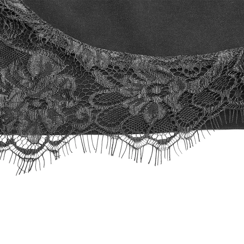 
OPQ-356 PUNK RAVE Black Casual Skirt Denim Skirt PUNK STYLE Trumpet / Mermaid Handsome a Line Lace Women Adults Mini Plus Size 