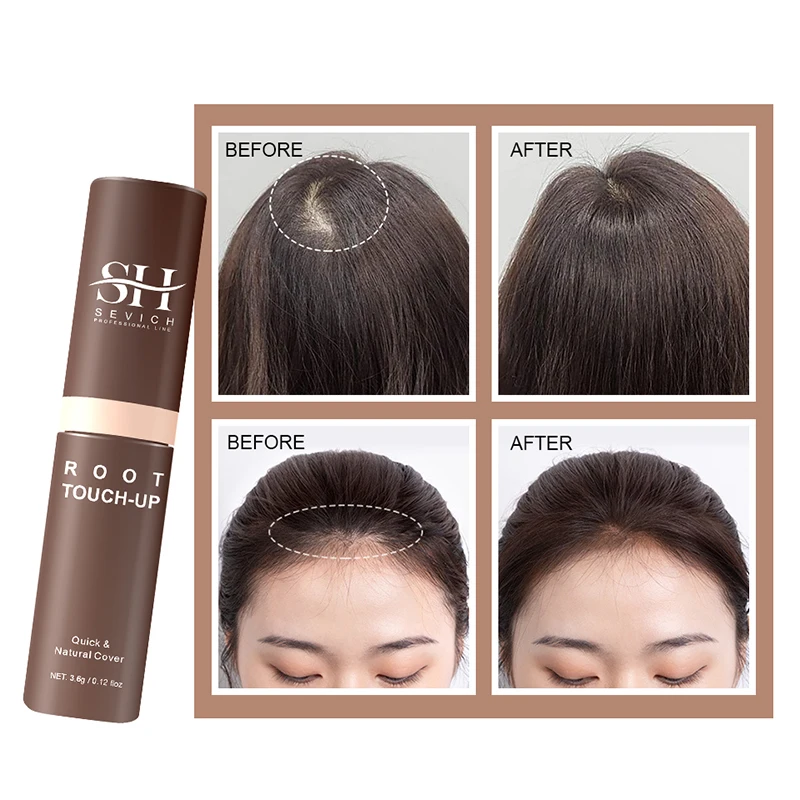Private Label Natural Gray Hair Root Touch Up Dye Waterproof Hairline Shadow Powder Hair Concealer